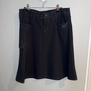 Kuhl Women's  Charcoal Gray Cargo Skirt Size 10 Outdoor Hiking Adventure